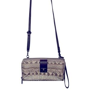 EUC Sakroots Brown and Black Crossbody Bag with Stylish Design